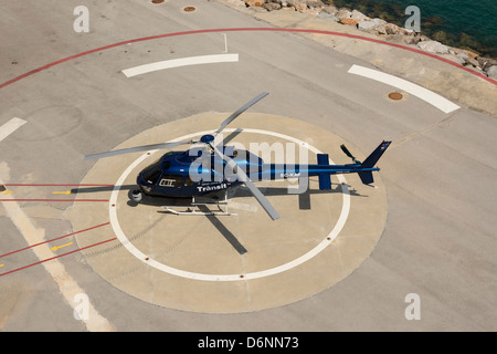 AS355 Ecureuil 2 (Twin Squirrel) helicopter made by Aérospatiale, (Eurocopter Group) Servei Català de Trànsit. CAThelicopters Stock Photo