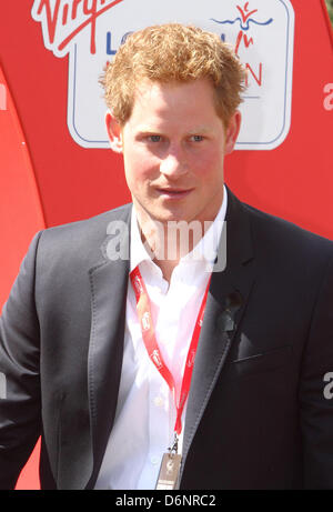 London, UK. 21st April, 2013. Prince Harry at the Presentations at the finish of the London Marathon 2013.  Photo by Keith Mayhew Stock Photo