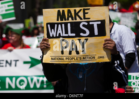 Robin Hood Tax supporters rally  - Washington, DC USA Stock Photo