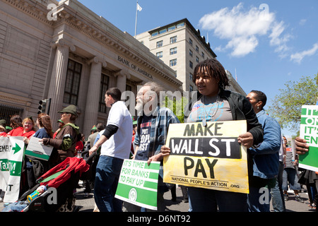 Robin Hood Tax supporters rally  - Washington, DC USA Stock Photo
