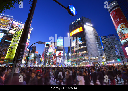 Shibuya Crossing in Tokyo, Japan. Stock Photo