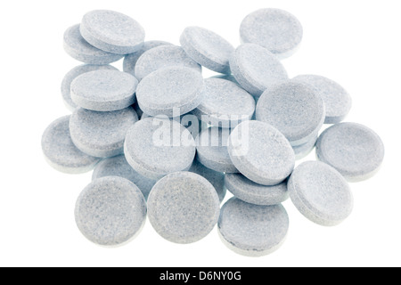 Pile of effervescent bleaching tablets Stock Photo