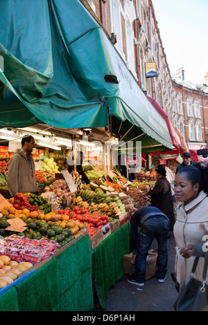 Brixton Outdoor Market in Lambeth - London - UK Stock Photo