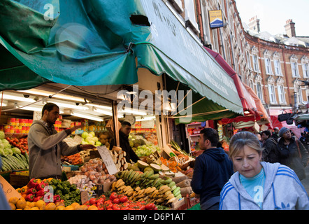 Brixton Outdoor Market in Lambeth - London - UK Stock Photo