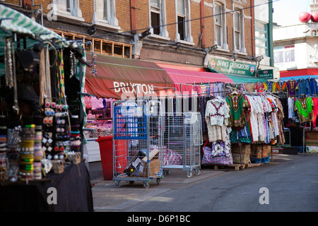 Brixton Outdoor Market in Lambeth - London - UK Stock Photo