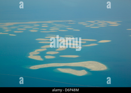 View of The World from seaplane, Dubai, United Arab Emirates, Middle East Stock Photo