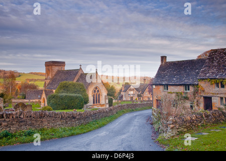The church of St. Barnabas in the Cotswold village of Snowshill, Gloucestershire, England, United Kingdom, Europe Stock Photo