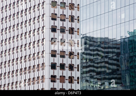 Abstract of buildings in the La Defense district, Paris, France, Europe Stock Photo