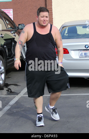 Chaz Bono 'Dancing with the Stars' celebrities outside the dance rehearsal studios Los Angeles, California - 14.10.11 Stock Photo