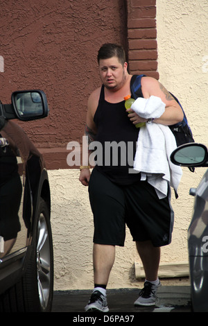 Chaz Bono 'Dancing with the Stars' celebrities outside the dance rehearsal studios Los Angeles, California - 14.10.11 Stock Photo