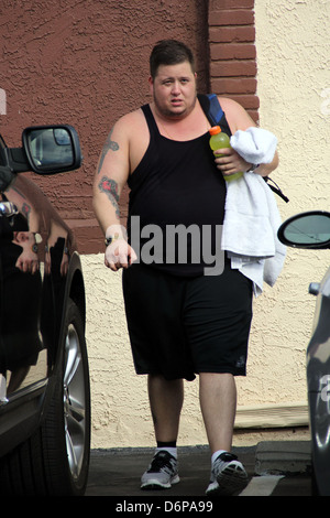 Chaz Bono 'Dancing with the Stars' celebrities outside the dance rehearsal studios Los Angeles, California - 14.10.11 Stock Photo