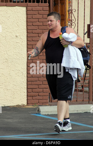 Chaz Bono 'Dancing with the Stars' celebrities outside the dance rehearsal studios Los Angeles, California - 14.10.11 Stock Photo