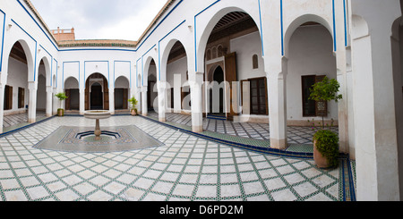 Courtyard at El Bahia Palace, Marrakech, Morocco, North Africa, Africa Stock Photo