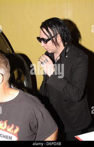 Marilyn Manson Celebrities seen outside Dan Tana's restaurant in West