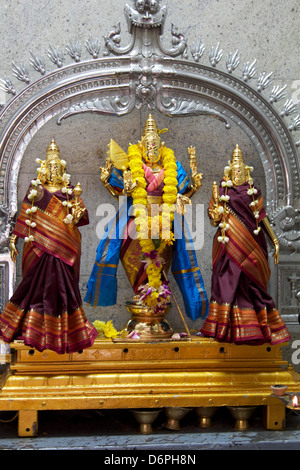 All-color altar of the Hindu temple in the city of Mombasa, Kenya Stock ...