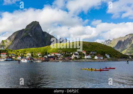 Norwegian cod fishing town of Reine, Lofoton Islands, Norway, Scandinavia, Europe Stock Photo