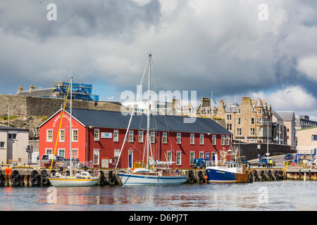 Views of the port city of Lerwick, Shetland Islands, Scotland, United Kingdom, Europe Stock Photo