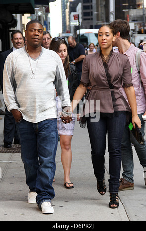 Tracy Morgan and Megan Wollover 'The Late Show with David Letterman' at the Ed Sullivan Theater - Arrivals New York City, USA - Stock Photo