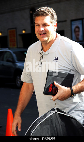 Mike Golic 'The Late Show with David Letterman' at the Ed Sullivan Theater - Arrivals New York City, USA - 10.10.11 Stock Photo