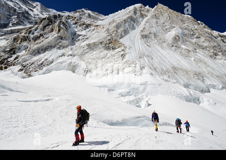 Asia, Nepal, Himalayas, Sagarmatha National Park, Solu Khumbu Everest Region, Unesco site, Nuptse   on Mt Everest Stock Photo