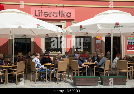 Wroclaw, Poland, the cafe Literatka market Rynek