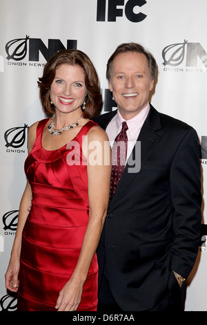 Tracy Toth, aka Tracy Gill, Brad Holbrook,aka Jim Haggerty IFC's 'Onion News Network' season 2 premiere event at The New Museum Stock Photo