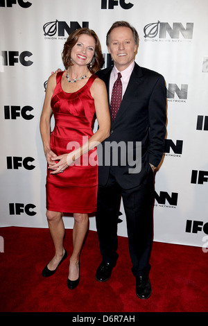 Tracy Toth, aka Tracy Gill, Brad Holbrook,aka Jim Haggerty IFC's 'Onion News Network' season 2 premiere event at The New Museum Stock Photo