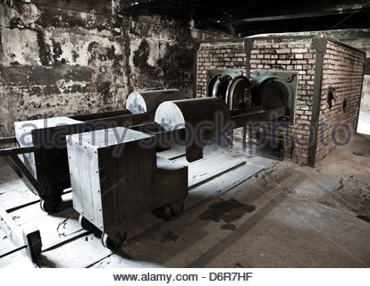 Crematorium ovens at Auschwitz extermination camp. Auschwitz Poland ...