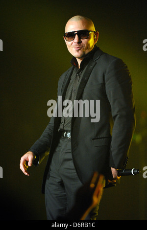 Pitbull performs live on the Euphoria Tour at the Allstate Arena, in Rosemont Illinois, USA - 01.10.11 Stock Photo