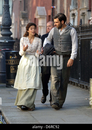 Alessandra Mastronardi and Edoardo Leo Actors on the set ...