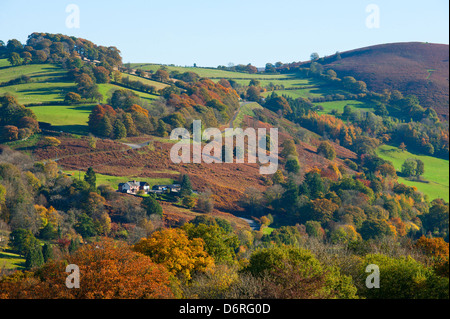 Welsh autumn landscape, Powys, Wales, UK. Stock Photo