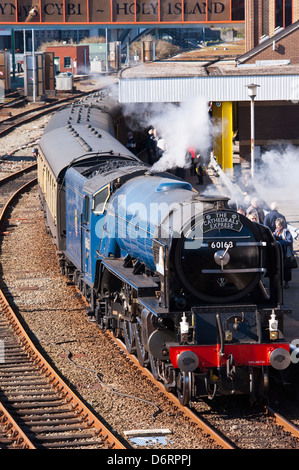Tornado 60163 Steam Engine at Holyhead station Anglesey North Wales Uk Stock Photo