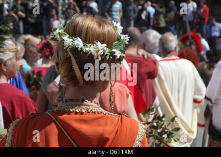 21 April 2013 - 2766 Birthday - Birth of Rome celebrations at the Circus Maximus, Rome, Italy Stock Photo