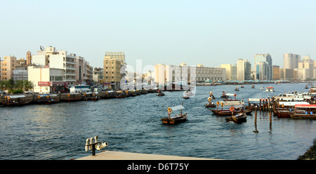 View Across the Creek towards Deira, Dubai, United Arab Emirates Stock Photo