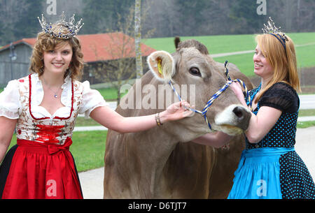 New Bavarian Milk Princess Carola Reiner (R) and new Bavarian Milk ...