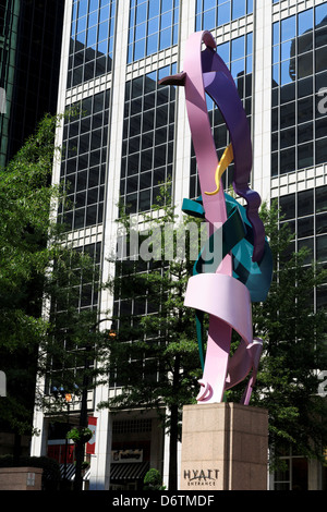 USA, Georgia, Atlanta, Grand Mercy sculpture by Jerry Peart, Peachtree Street Stock Photo