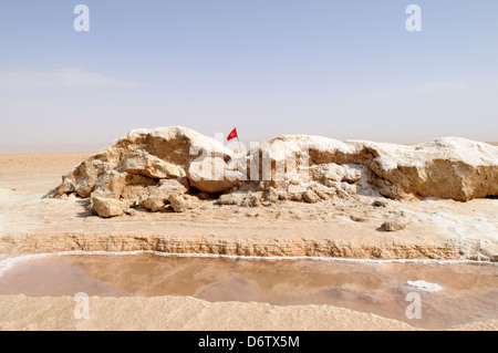 Chott El Jerid  the largest salt flats in the Sahara Tunisia Stock Photo