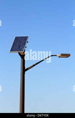 Solar powered street light in Venice, Florida, USA. Stock Photo