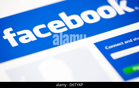 Facebook website logos Stock Photo