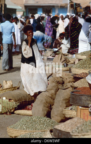 A market in the Sudanese capital Khartoum. Stock Photo
