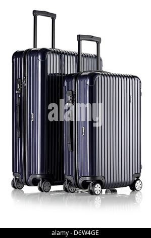 suitcase set dark gray Stock Photo