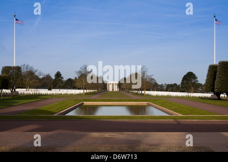 American Cemetery of second war (1939-1945), in Coleville-Sur-Mer, Normandy France Stock Photo