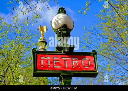 Paris Metro sign Stock Photo