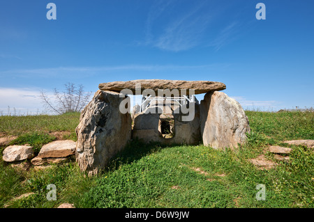 Ancient Thracian Dolmen stone-built tomb near Edirne city, Turkey Stock Photo