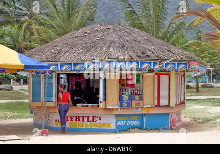 Trinidad and Tobago, Trinidad, Marcus Beach Hut Stock Photo