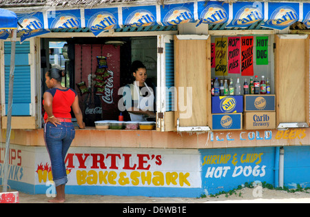 Trinidad and Tobago, Trinidad, Marcus Beach Hut Stock Photo