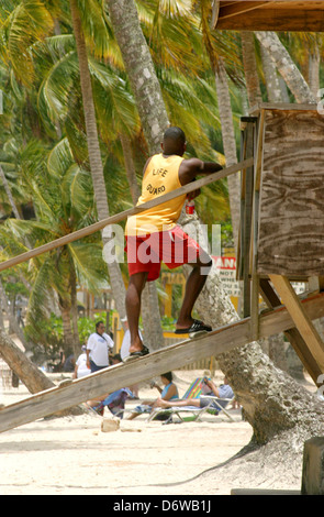 Trinidad and Tobago, Trinidad, Marcus Beach Life Guard Stock Photo