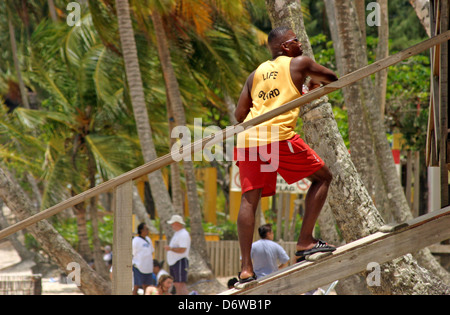 Trinidad and Tobago, Trinidad, Marcus Beach Life Guard Stock Photo