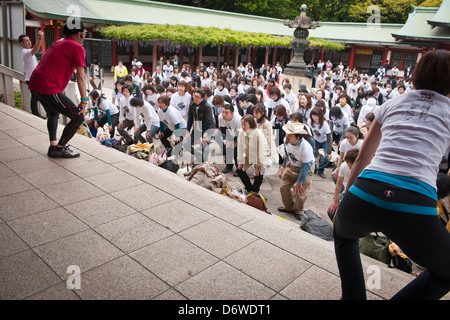 Duke's Walk gathering at Hie Jinja temple, Tokyo, May, 2011 Stock Photo