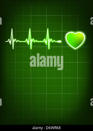 Heart beating monitor. EPS 8 Stock Photo